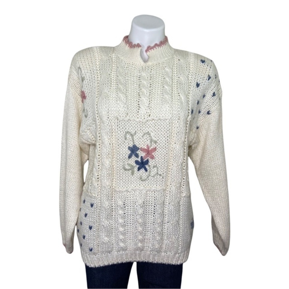 Vintage Maggie Lawrence Sport Sweater with Shoulder Pads M